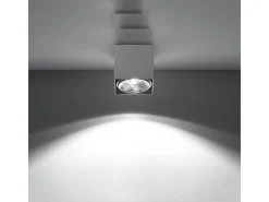 Lámparas de techo Nexiflex moderno de aluminio - 1 fuentes luminosas 4000K - L.12 x A.11 cm - blanco