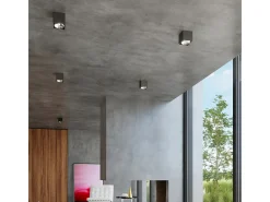 Lámparas de techo Nexiflex moderno de aluminio - 1 fuentes luminosas 3000K - L.12 x A.11 cm - negro