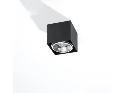 Lámparas de techo Nexiflex moderno de aluminio - 1 fuentes luminosas 3000K - L.12 x A.11 cm - negro