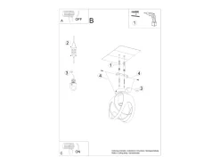 Lámparas de techo Novetex moderno de acero - 1 fuentes luminosas 3000K - L.16 x A.21 cm - blanco