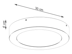 Lámparas De Techo Onyx Minimalista De Aluminio - 1 Fuentes Luminosas - L.30 X A.6 Cm - Blanco