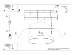 Lámparas De Techo Onyx Minimalista De Aluminio - 1 Fuentes Luminosas - L.30 X A.6 Cm - Blanco