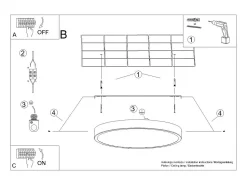 Lámparas De Techo Onyx Minimalista De Aluminio - 1 Fuentes Luminosas - L.30 X A.6 Cm - Negro