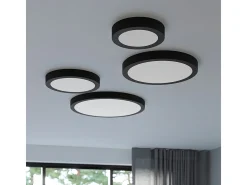 Lámparas De Techo Onyx Minimalista De Aluminio - 1 Fuentes Luminosas - L.50 X A.6 Cm - Negro