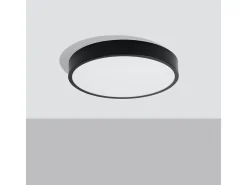 Lámparas De Techo Onyx Minimalista De Aluminio - 1 Fuentes Luminosas - L.50 X A.6 Cm - Negro