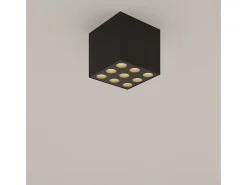 Lámparas De Techo Ozzy Minimalista De Aluminio - 9 Fuentes Luminosas - L.9,5 X A.8,3 Cm - Negro
