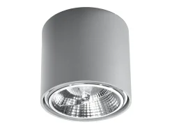 Lámparas de techo Qioli moderno de aluminio - 1 fuentes luminosas 4000K - L.12 x A.11 cm - gris