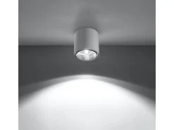 Lámparas de techo Qioli moderno de aluminio - 1 fuentes luminosas 4000K - L.12 x A.11 cm - blanco