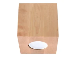 Lámparas de techo Quadx escandinavo de madera - 1 fuentes luminosas 4000K - L.10 x A.10 cm - madera natural