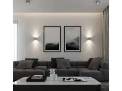 Lámparas de techo Quadx industrial de concreto - 1 fuentes luminosas 3000K - L.10 x A.10 cm - gris
