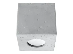 Lámparas de techo Quadx industrial de concreto - 1 fuentes luminosas 4000K - L.10 x A.10 cm - gris