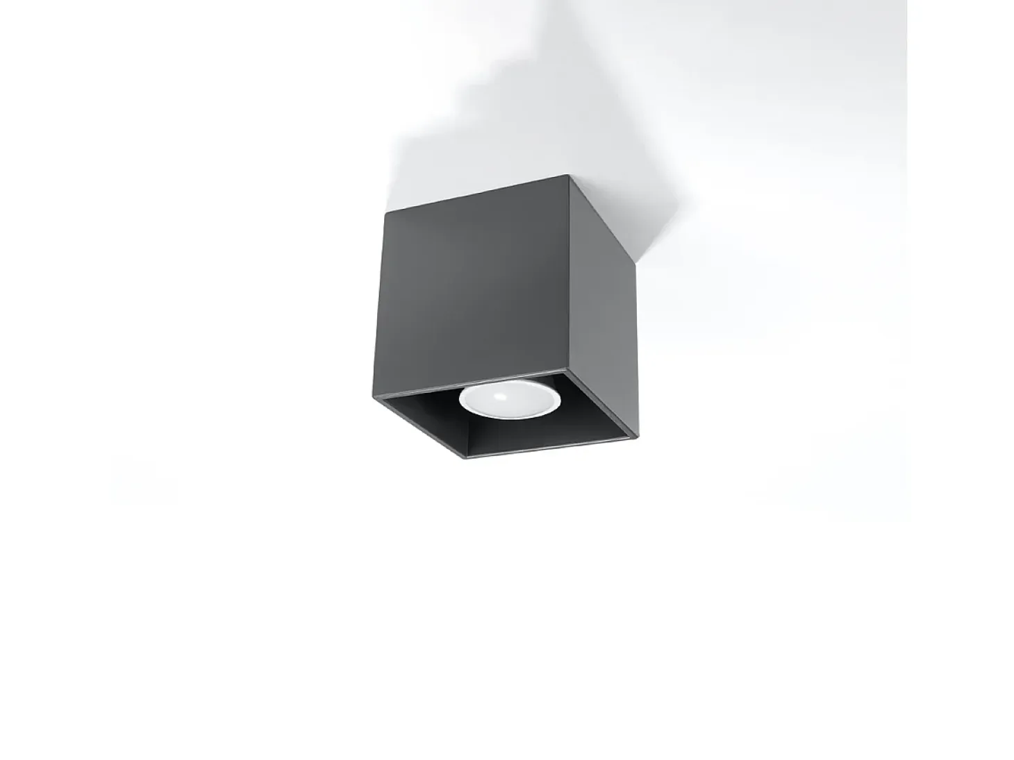 Lámparas de techo Quadx moderno de aluminio - 1 fuentes luminosas 3000K - L.10 x A.10 cm - antracita