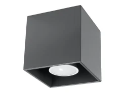 Lámparas de techo Quadx moderno de aluminio - 1 fuentes luminosas 3000K - L.10 x A.10 cm - antracita