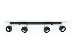 Lámparas de techo Rayis moderno de acero - 4 fuentes luminosas 3000K - L.80 x A.16 cm - negro