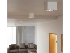 Lámparas de techo Shich moderno de cerámica - 1 fuentes luminosas 4000K - L.14,5 x A.14 cm - blanco