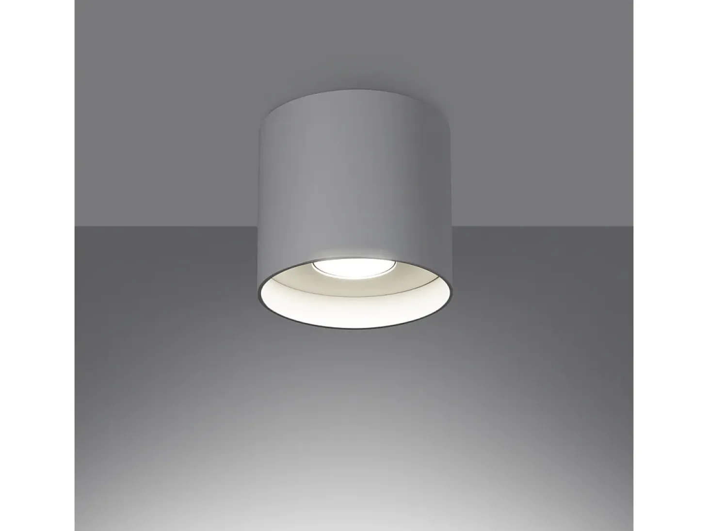 Lámparas de techo Shiis minimalista de aluminio - 1 fuentes luminosas 4000K - L.12 x A.11 cm - blanco