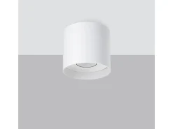 Lámparas de techo Shiis minimalista de aluminio - 1 fuentes luminosas 3000K - L.12 x A.11 cm - blanco