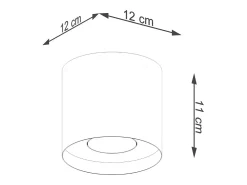 Lámparas de techo Shiis minimalista de aluminio - 1 fuentes luminosas 4000K - L.12 x A.11 cm - dorado