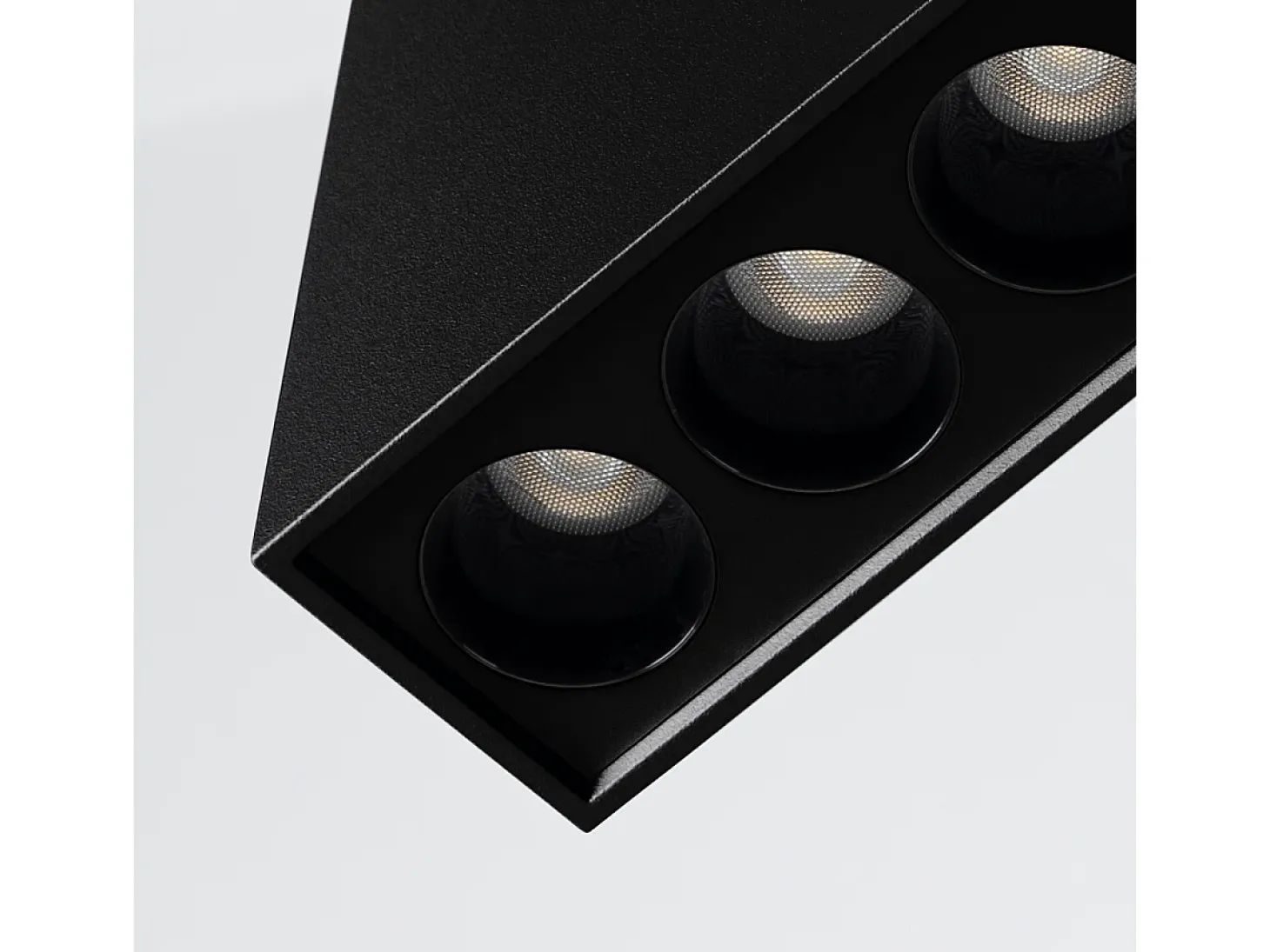 Lámparas De Techo Sole Minimalista De Aluminio - 5 Fuentes Luminosas - L.13,7 X A.8,3 Cm - Negro
