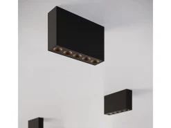 Lámparas De Techo Sole Minimalista De Aluminio - 5 Fuentes Luminosas - L.13,7 X A.8,3 Cm - Negro