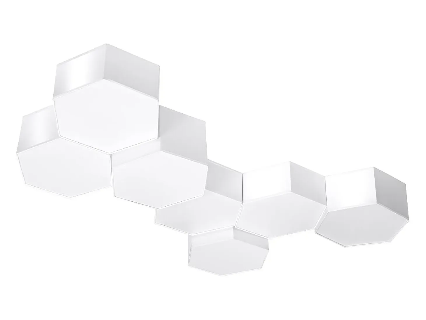 Lámparas de techo Solinia moderno de CLORURO DE POLIVINILO - 2 fuentes luminosas 3000K - L.30,5 x A.13,5 cm - blanco