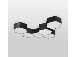 Lámparas de techo Solinia moderno de CLORURO DE POLIVINILO - 2 fuentes luminosas 3000K - L.30,5 x A.11,5 cm - negro