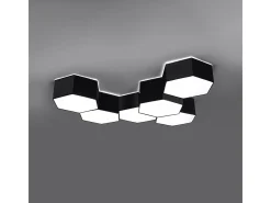 Lámparas de techo Solinia moderno de CLORURO DE POLIVINILO - 2 fuentes luminosas 4000K - L.30,5 x A.13,5 cm - negro