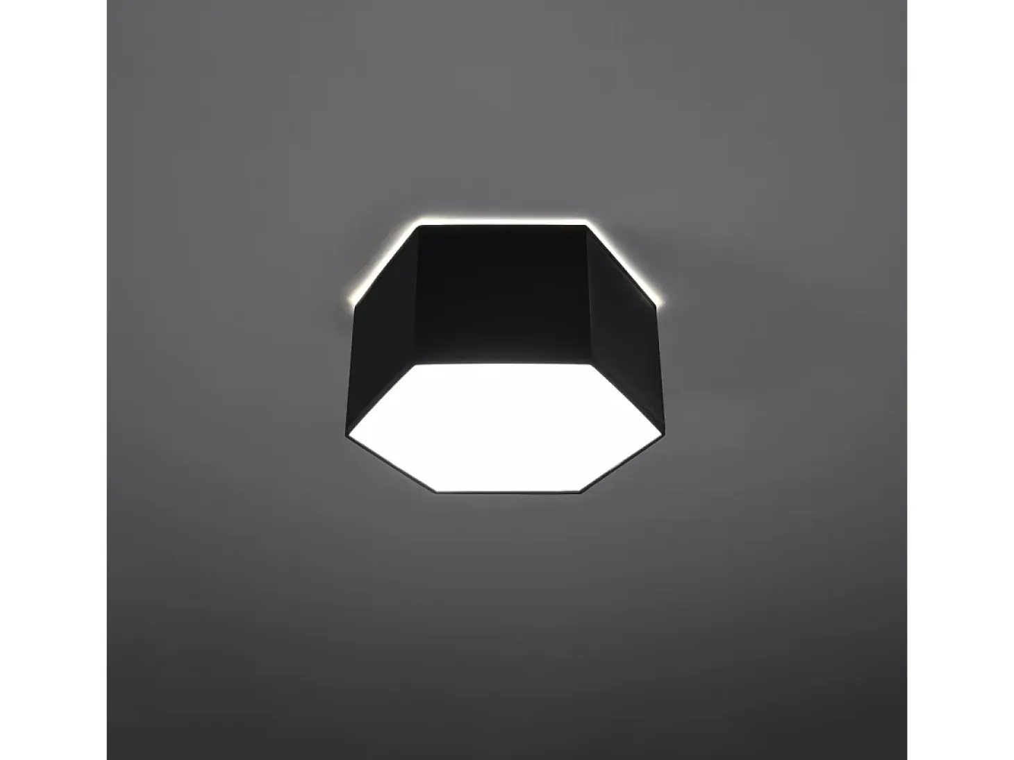 Lámparas de techo Solinia moderno de CLORURO DE POLIVINILO - 2 fuentes luminosas 4000K - L.30,5 x A.15,5 cm - negro
