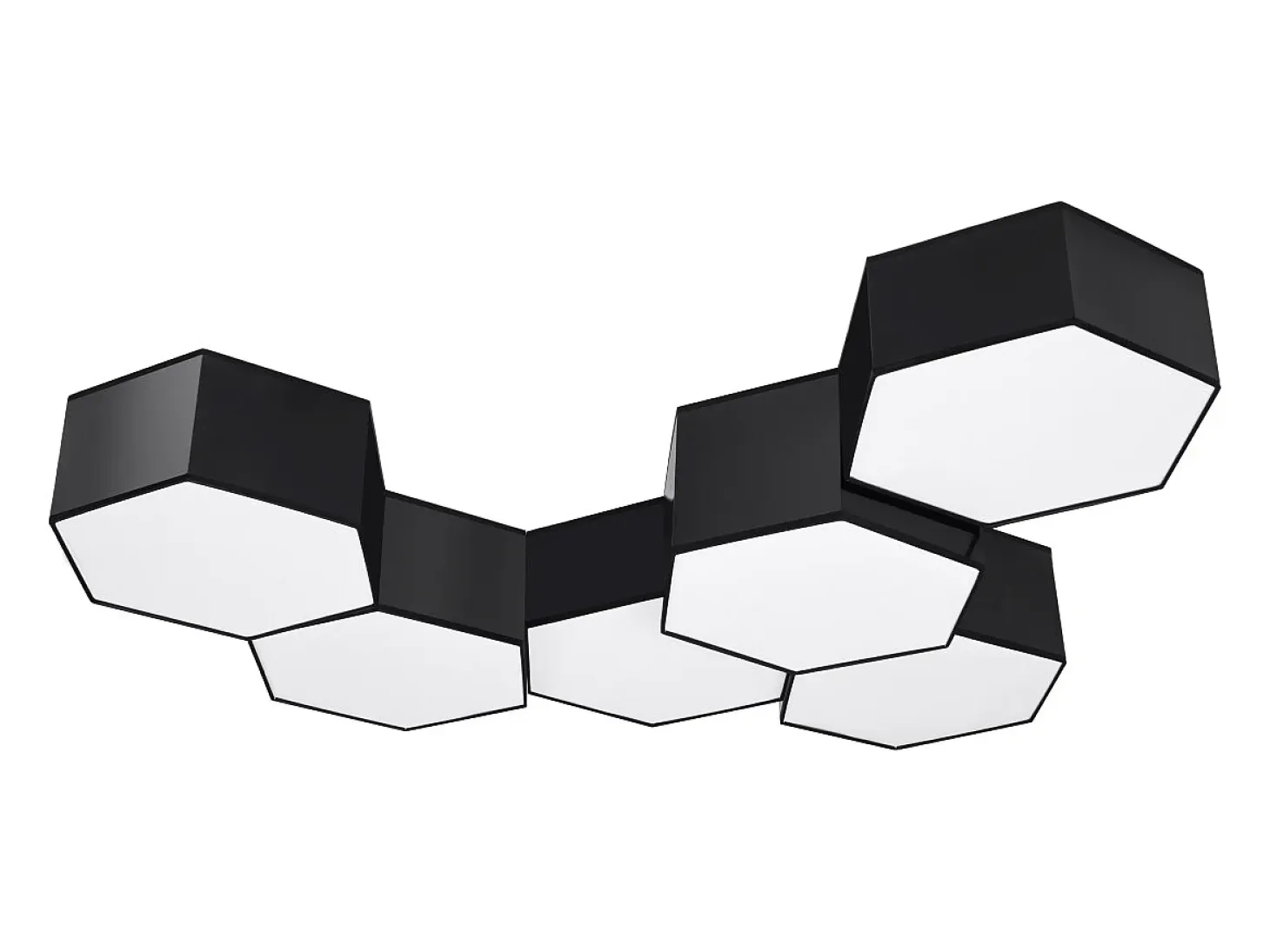 Lámparas de techo Solinia moderno de CLORURO DE POLIVINILO - 2 fuentes luminosas 4000K - L.30,5 x A.15,5 cm - negro