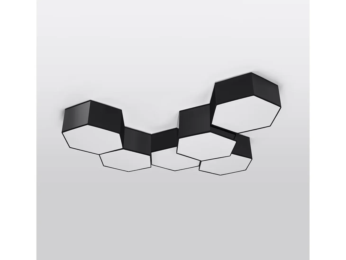 Lámparas de techo Solinia moderno de CLORURO DE POLIVINILO - 2 fuentes luminosas 4000K - L.30,5 x A.11,5 cm - negro