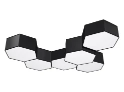Lámparas de techo Solinia moderno de CLORURO DE POLIVINILO - 2 fuentes luminosas 4000K - L.30,5 x A.11,5 cm - negro