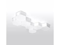 Lámparas de techo Solinia moderno de CLORURO DE POLIVINILO - 2 fuentes luminosas 4000K - L.30,5 x A.13,5 cm - blanco