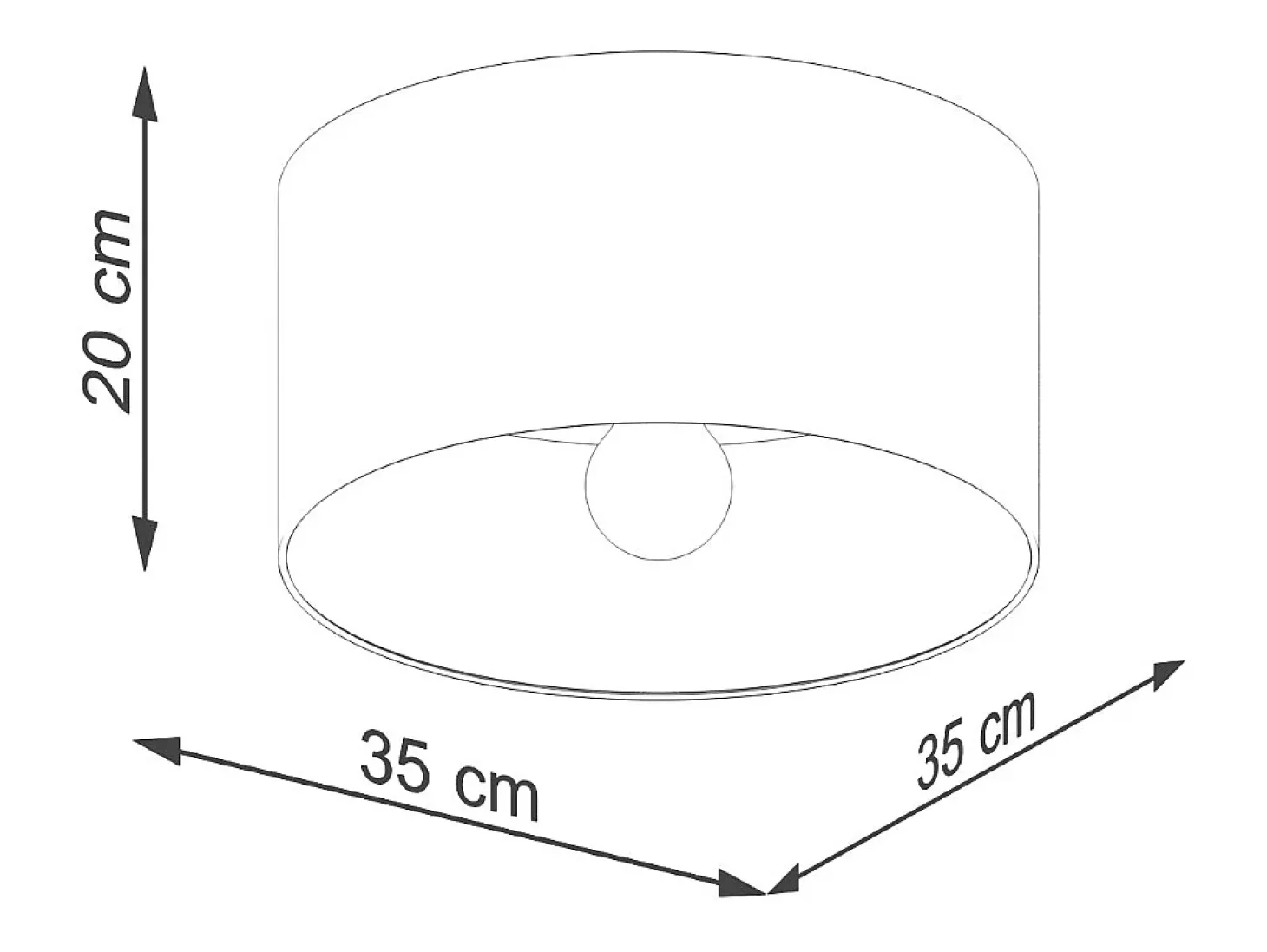 Lámparas de techo Straylon escandinavo de tela/madera/acero - 1 fuentes luminosas 4000K - L.35 x A.20 cm - blanco/marrón oscuro