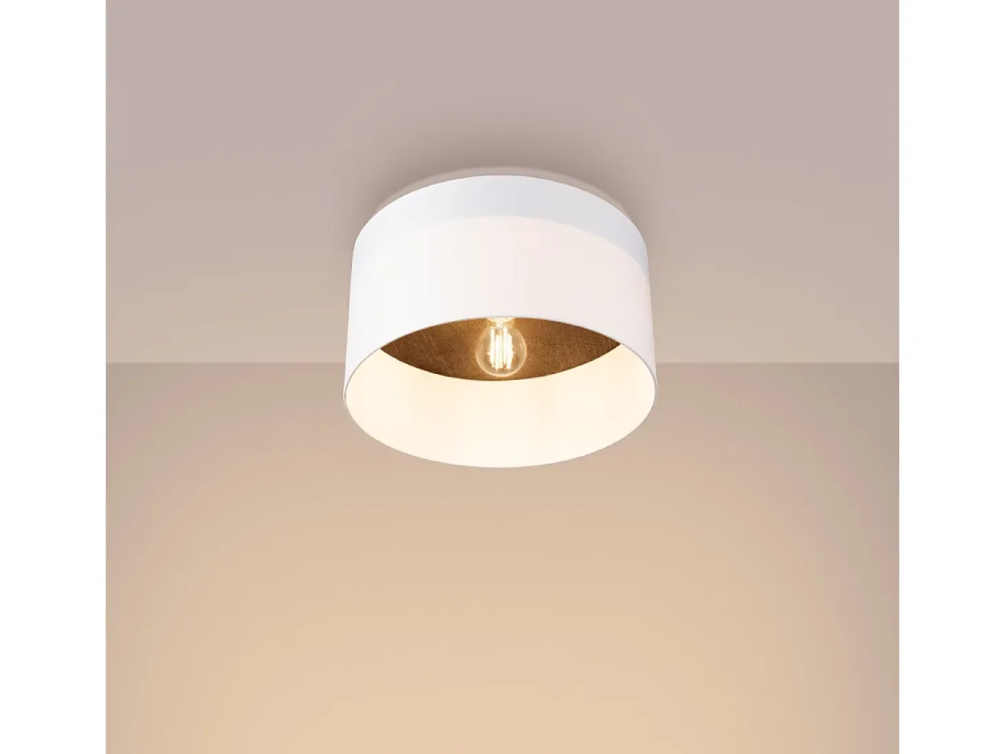 Lámparas de techo Straylon escandinavo de tela/madera/acero - 1 fuentes luminosas 4000K - L.35 x A.20 cm - blanco/marrón oscuro
