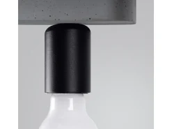 Lámparas De Techo Tavo Industrial De Concreto - 1 Fuentes Luminosas - L.13,5 X A.10 Cm - Gris