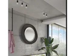 Lámparas De Techo Tavo Industrial De Concreto - 3 Fuentes Luminosas - L.55 X A.10 Cm - Gris
