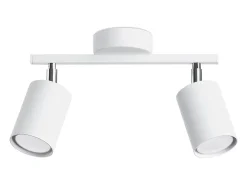Lámparas de techo Torim minimalista de acero - 2 fuentes luminosas 3000K - L.26 x A.20 cm - blanco