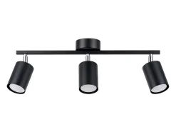 Lámparas de techo Torim minimalista de acero - 3 fuentes luminosas 3000K - L.46 x A.20 cm - negro