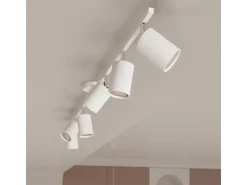 Lámparas de techo Torim moderno de acero - 4 fuentes luminosas 3000K - L.100 x A.20 cm - blanco