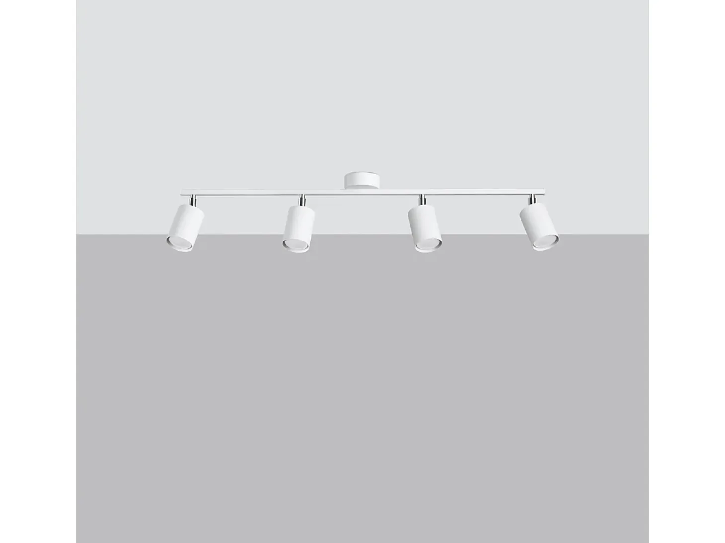Lámparas de techo Torim moderno de acero - 4 fuentes luminosas 3000K - L.100 x A.20 cm - blanco