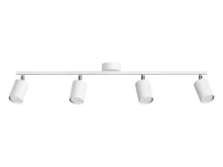 Lámparas de techo Torim moderno de acero - 4 fuentes luminosas 4000K - L.100 x A.20 cm - blanco