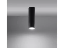 Lámparas de techo Toris moderno de acero - 1 fuentes luminosas 4000K - L.6 x A.20 cm - negro