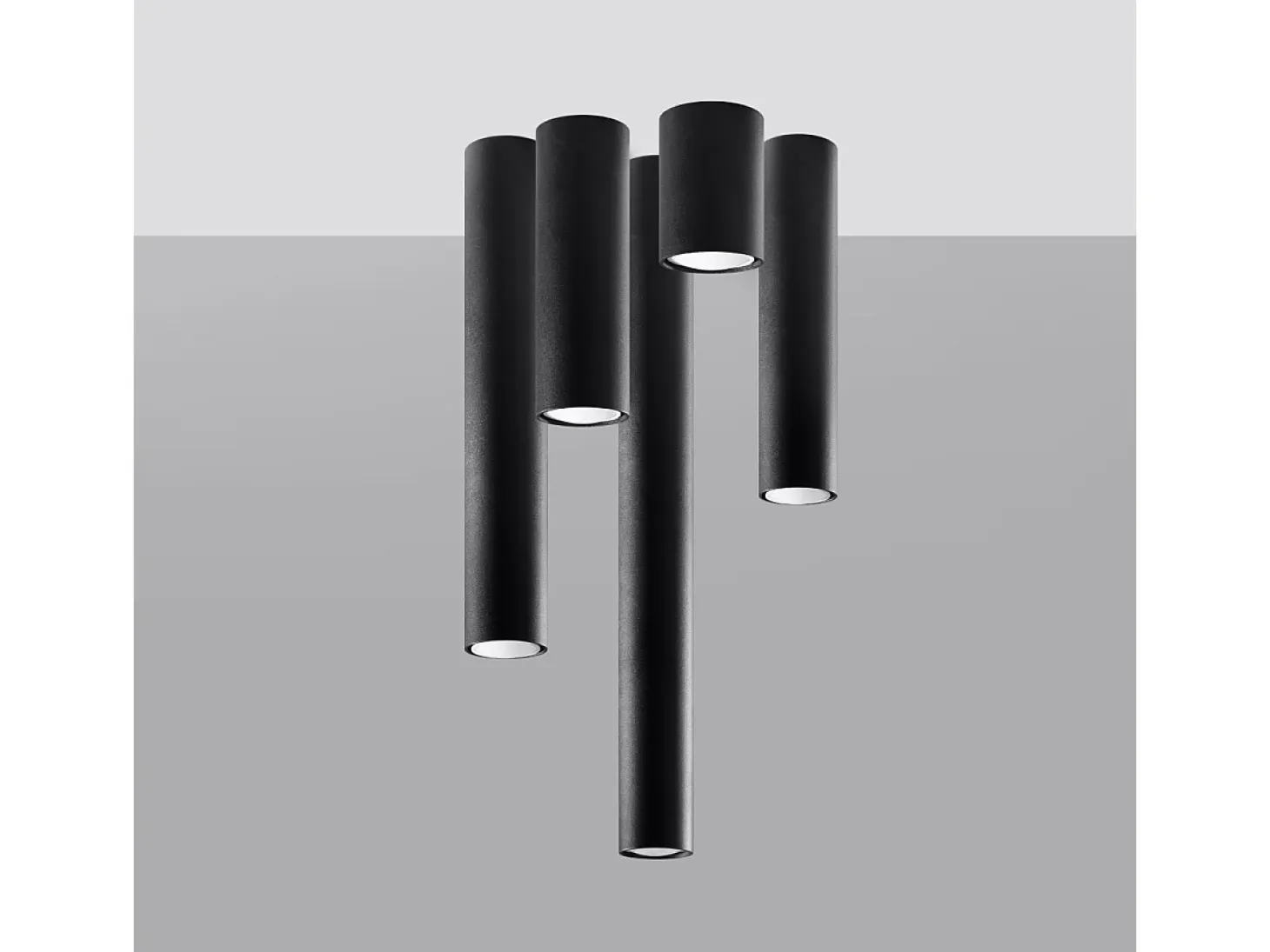 Lámparas de techo Toris moderno de acero - 1 fuentes luminosas 3000K - L.6 x A.40 cm - negro