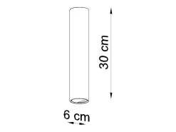 Lámparas de techo Toris moderno de acero - 1 fuentes luminosas 4000K - L.6 x A.30 cm - blanco