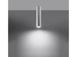 Lámparas de techo Toris moderno de acero - 1 fuentes luminosas 4000K - L.6 x A.40 cm - blanco