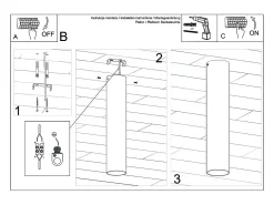 Lámparas de techo Toris moderno de acero - 1 fuentes luminosas 4000K - L.6 x A.30 cm - brillo dorado