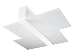 Lámparas de techo Verre moderno de acero/vidrio - 2 fuentes luminosas 4000K - L.65 x A.11 cm - blanco