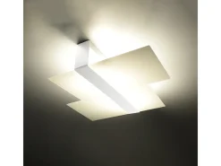 Lámparas de techo Verre moderno de acero/vidrio - 2 fuentes luminosas 4000K - L.65 x A.11 cm - blanco