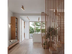 Lámparas de techo Xenor escandinavo de madera - 3 fuentes luminosas 3000K - L.45 x A.20 cm - roble