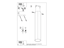Lámparas de techo Xenor escandinavo de madera - 1 fuentes luminosas 4000K - L.6 x A.30 cm - roble